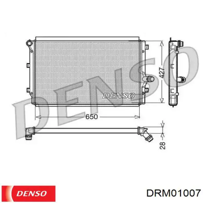 Compre DRM01007 Denso Radiador de esfriamento de motor