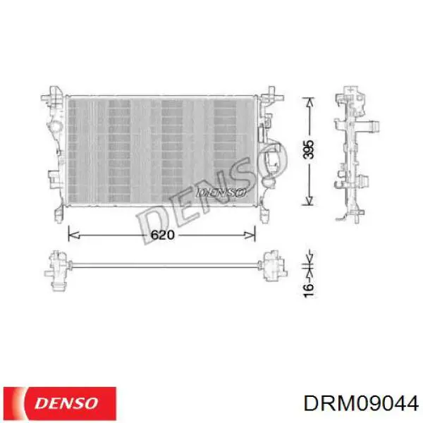 DRM09044 Denso Radiador de esfriamento de motor