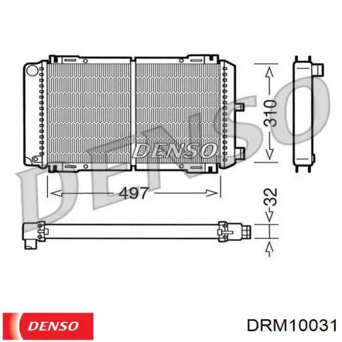Compre DRM10031 Denso Radiador de esfriamento de motor