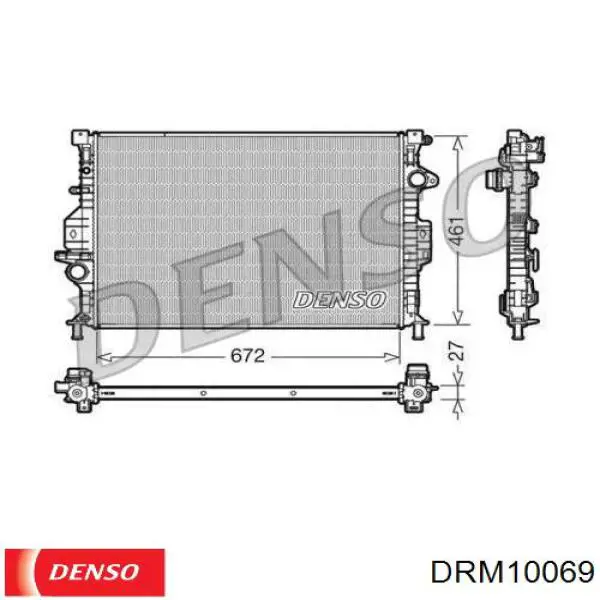 Radiador de esfriamento de motor 701669 VALEO