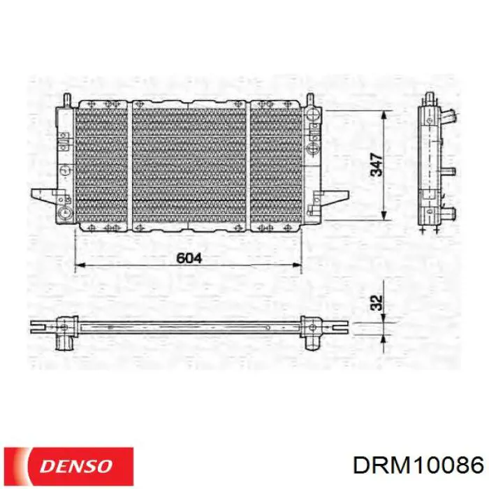 Compre DRM10086 Denso Radiador de esfriamento de motor