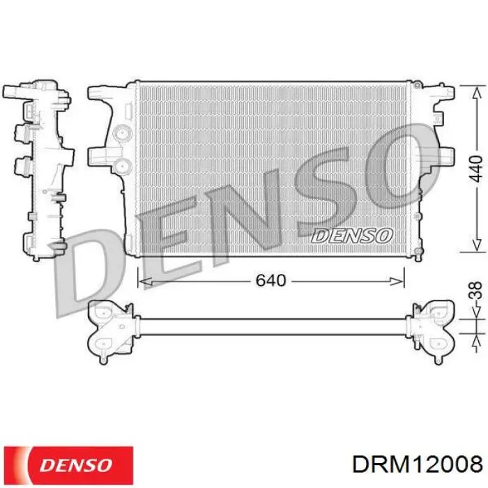 Radiador de esfriamento de motor Denso DRM12008 preço, a partir de 185,07 USD
