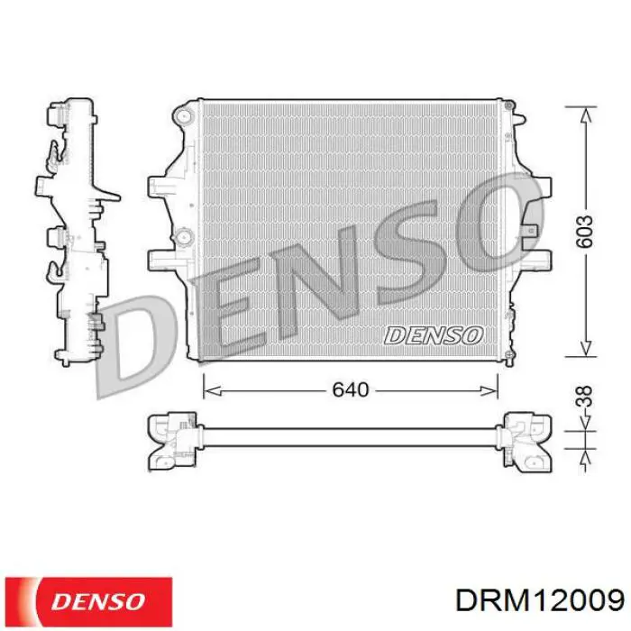 Radiador de esfriamento de motor Denso DRM12009 preço, a partir de 231,56 USD