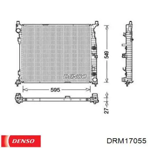 Radiador de esfriamento de motor Denso DRM17055 preço, a partir de 258,54 USD