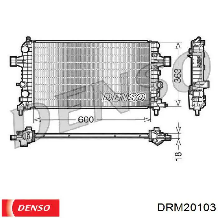 Radiador de esfriamento de motor Denso DRM20103 preço, a partir de 94,00 USD