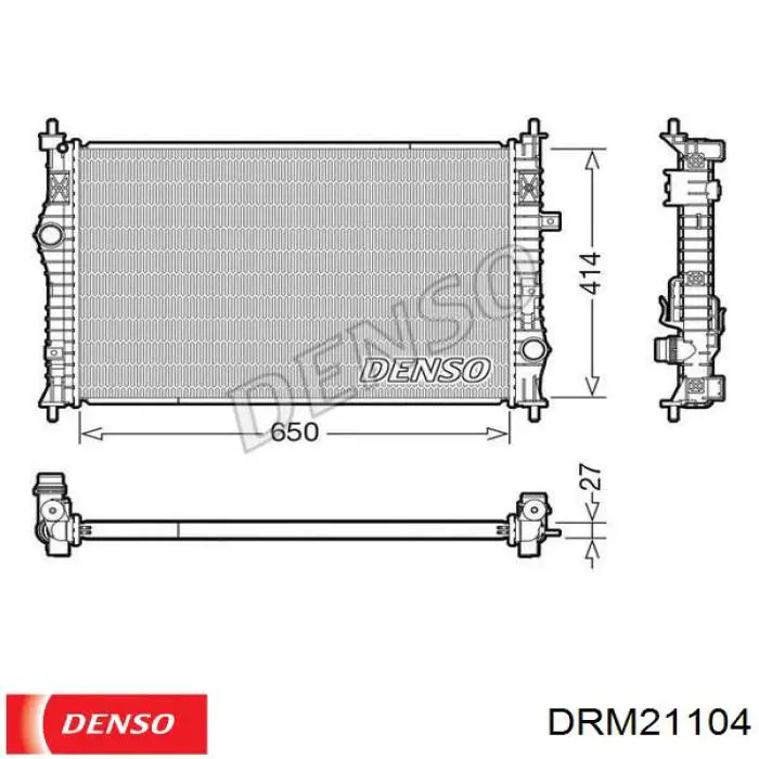 Radiador de esfriamento de motor 355640 Kale