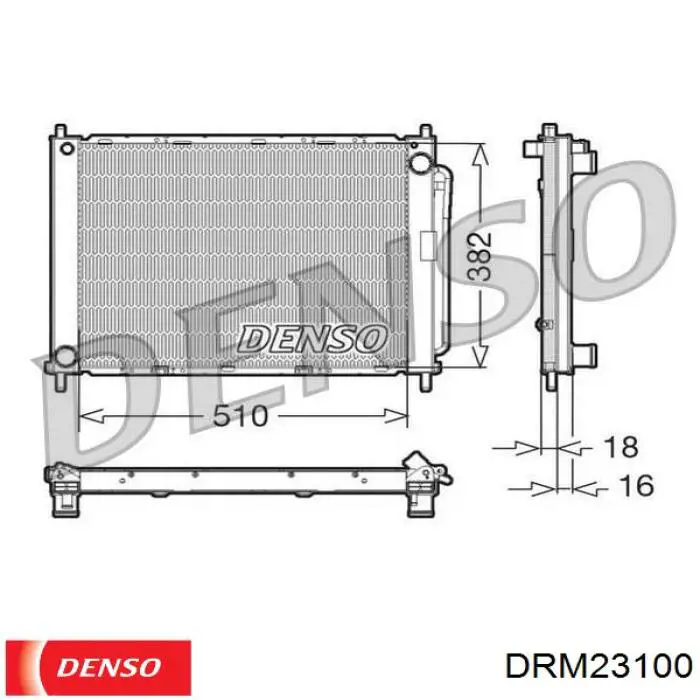 Compre DRM23100 Denso Radiador de esfriamento de motor