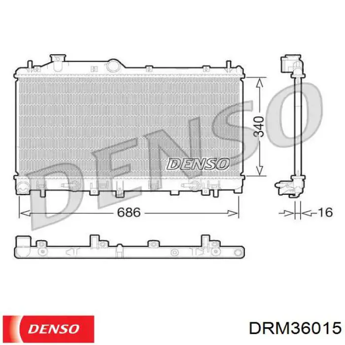 Radiador de esfriamento de motor Denso DRM36015 preço, a partir de 123,73 USD