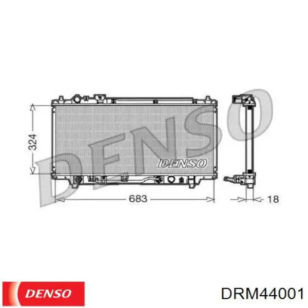 Radiador de esfriamento de motor B59615200D Mazda