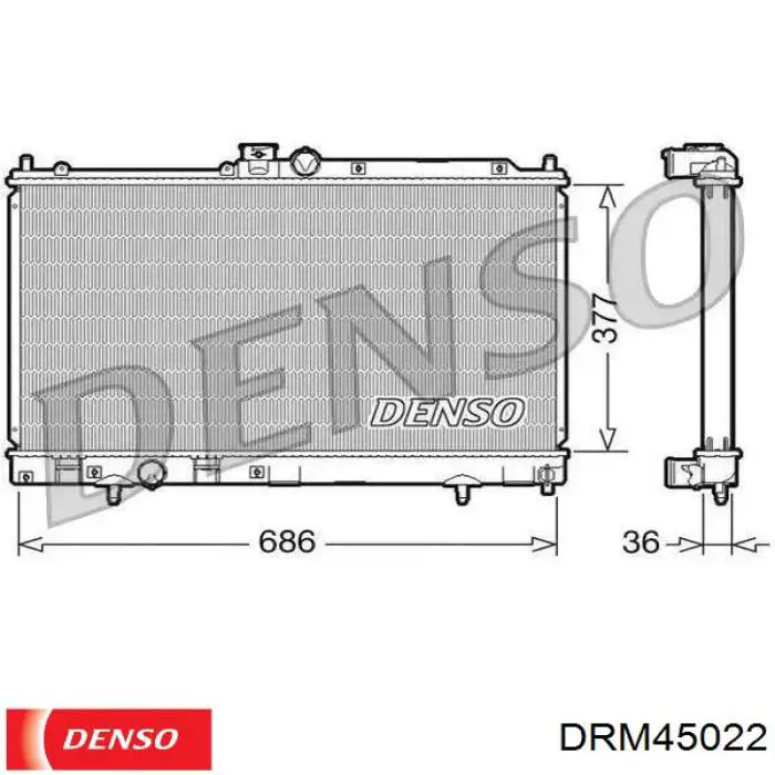 Radiador de esfriamento de motor Denso DRM45022 preço, a partir de 134,34 USD