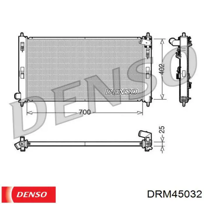 Radiador de esfriamento de motor Denso DRM45032 preço, a partir de 135,03 USD