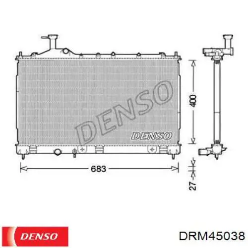 1350A604 Mitsubishi Radiador de esfriamento de motor
