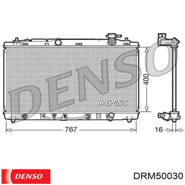 Radiador de esfriamento de motor Denso DRM50030 preço, a partir de 177,69 USD