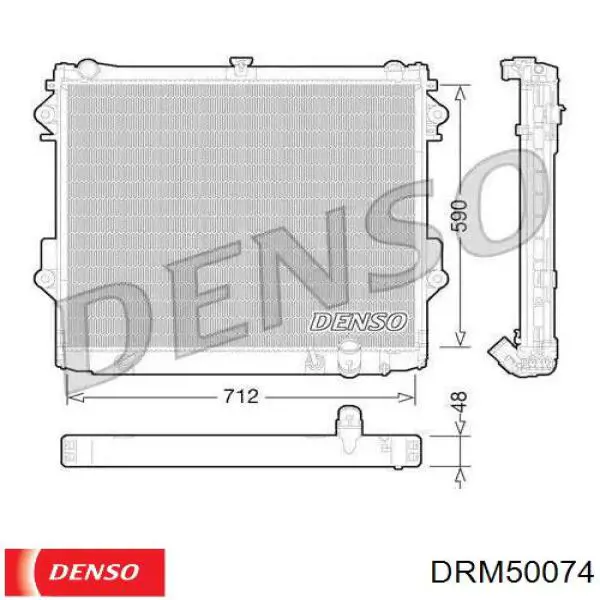 Radiador de esfriamento de motor Denso DRM50074 preço, a partir de 265,28 USD
