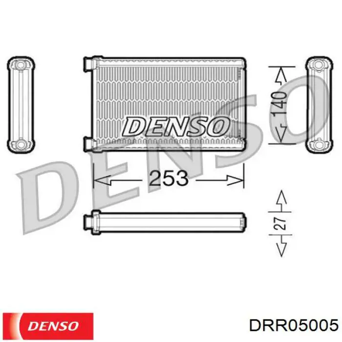 Radiador de forno (de aquecedor) Denso DRR05005 preço, a partir de 61,25 USD