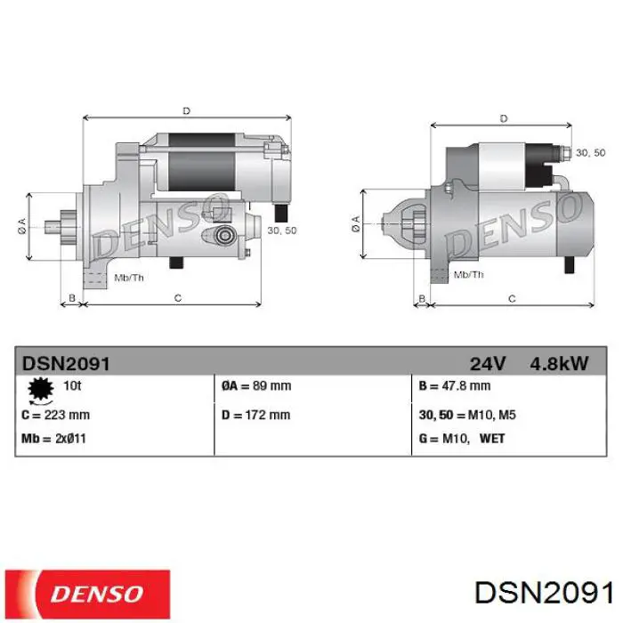 Motor de arranco Mitsubishi M001T31072 preço, a partir de 249,71 USD