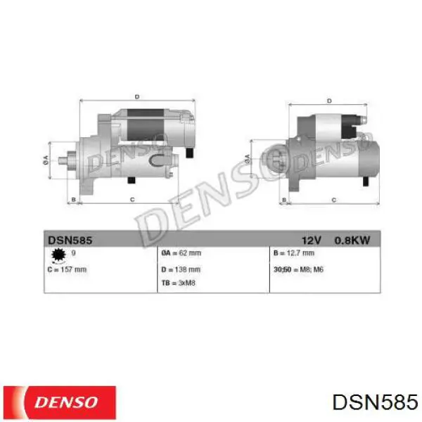 Motor de arranco DSN585 Denso