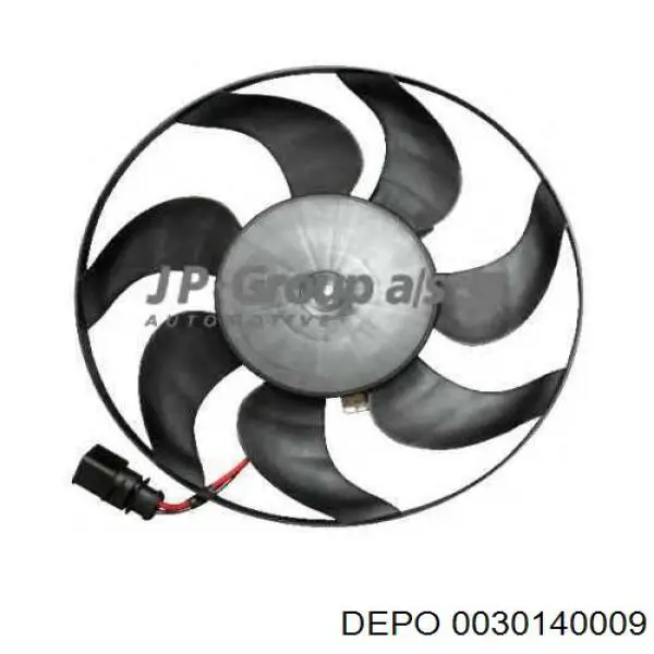 Ventilador elétrico de esfriamento montado (motor + roda de aletas) direito 0030140009 Depo/Loro/Abakus