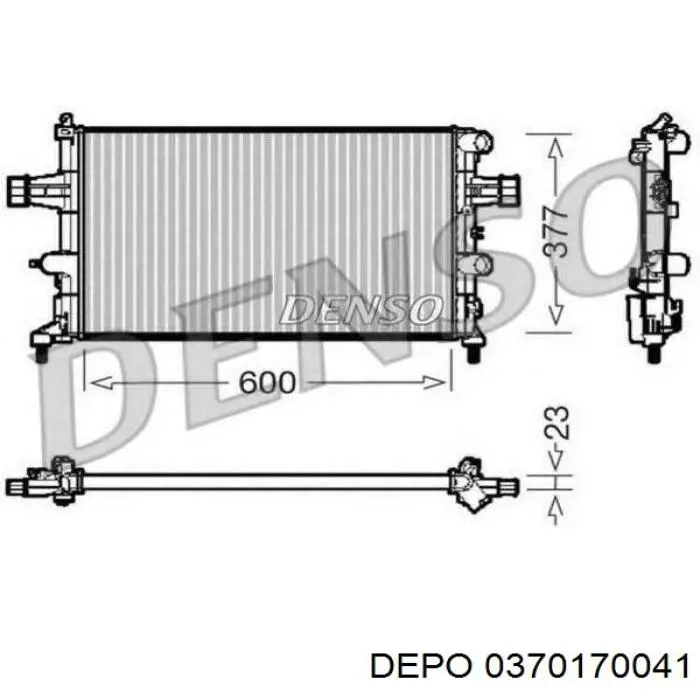 Radiador de esfriamento de motor Depo/Loro/Abakus 0370170041 preço, a partir de 66,27 USD