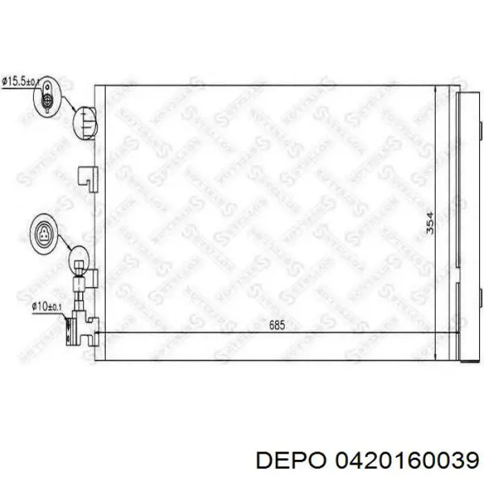 Radiador de aparelho de ar condicionado Depo/Loro/Abakus 0420160039 preço, a partir de 73,71 USD