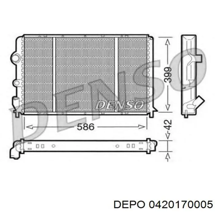 Compre 0420170005 Depo/Loro/Abakus Radiador de esfriamento de motor