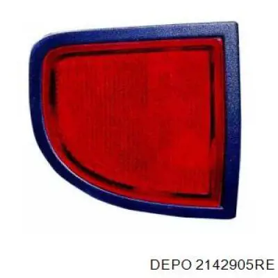 2142905RE Depo/Loro/Abakus Retrorrefletor (refletor) do pára-choque traseiro direito
