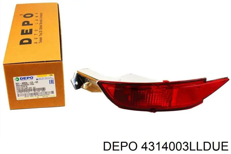 4314003LLDUE Depo/Loro/Abakus Lanterna de nevoeiro traseira esquerda