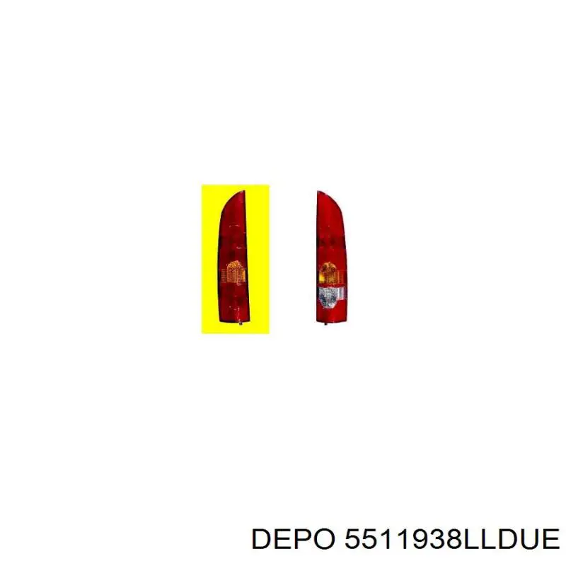 Compre 5511938LLDUE Depo/Loro/Abakus Lanterna traseira esquerda