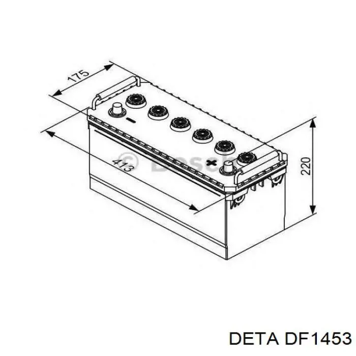 TF1453 Exide Bateria recarregável (PILHA)