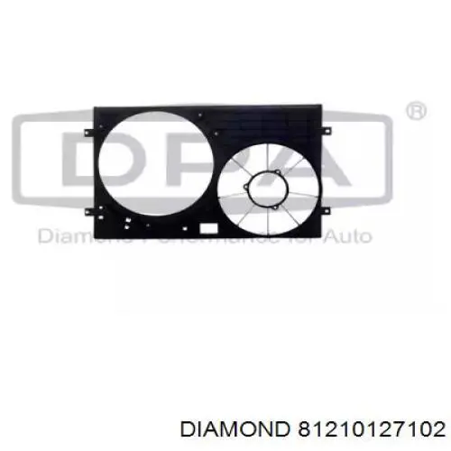 6Q0121207F9B9 VAG Difusor do radiador de esfriamento