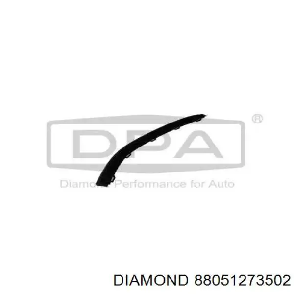 88051273502 Diamond/DPA Spoiler esquerdo do pára-choque dianteiro