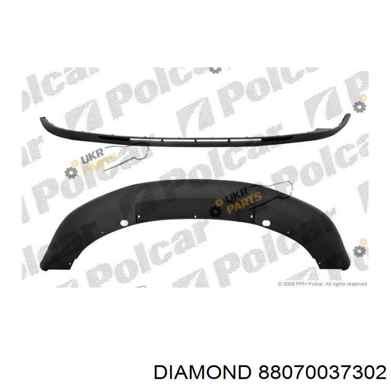 Spoiler do pára-choque dianteiro Diamond/DPA 88070037302 preço, a partir de 35,39 USD