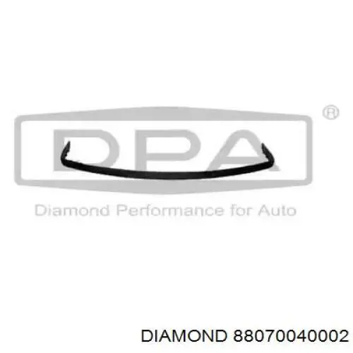 88070040002 Diamond/DPA Placa sobreposta do pára-choque dianteiro