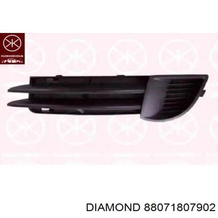 Tampão (grelha) das luzes de nevoeiro do pára-choque dianteiro direito Diamond/DPA 88071807902 preço, a partir de 17,94 USD
