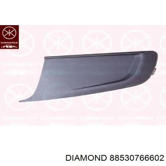 88530766602 Diamond/DPA Tampão (grelha) das luzes de nevoeiro do pára-choque dianteiro direito