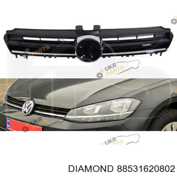 Grelha do radiador Diamond/DPA 88531620802 preço, a partir de 72,89 USD