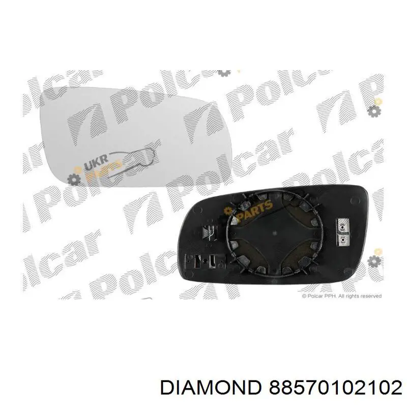 Elemento espelhado do espelho de retrovisão direito Diamond/DPA 88570102102 preço, a partir de 12,33 USD