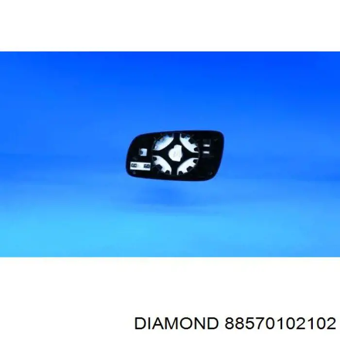 88570102102 Diamond/DPA Elemento espelhado do espelho de retrovisão direito