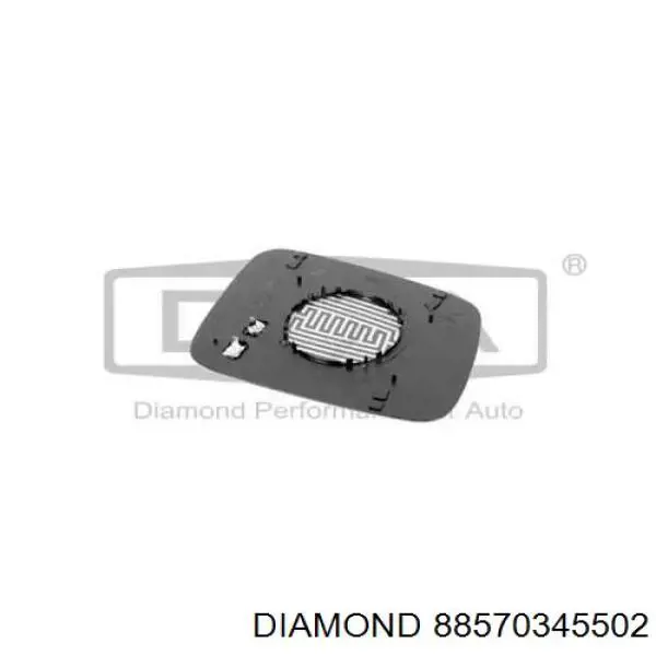 88570345502 Diamond/DPA Elemento espelhado do espelho de retrovisão esquerdo