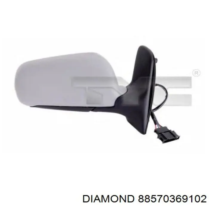 88570369102 Diamond/DPA Elemento espelhado do espelho de retrovisão direito