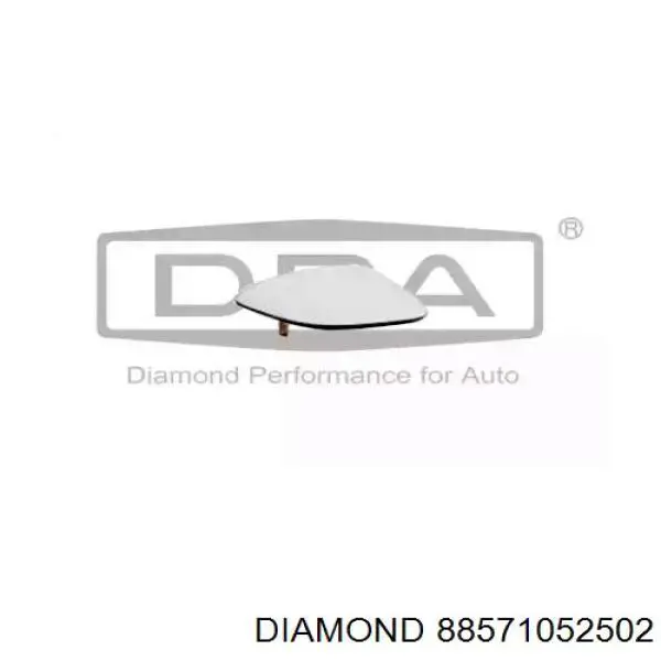 88571052502 Diamond/DPA Elemento espelhado do espelho de retrovisão esquerdo