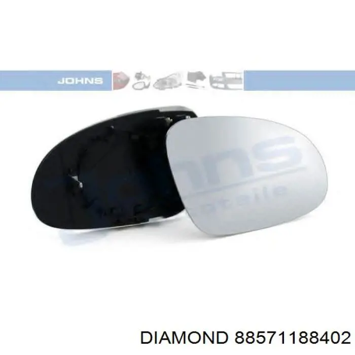 88571188402 Diamond/DPA Espelho de retrovisão esquerdo