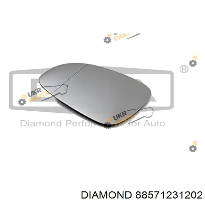 88571231202 Diamond/DPA Elemento espelhado do espelho de retrovisão esquerdo