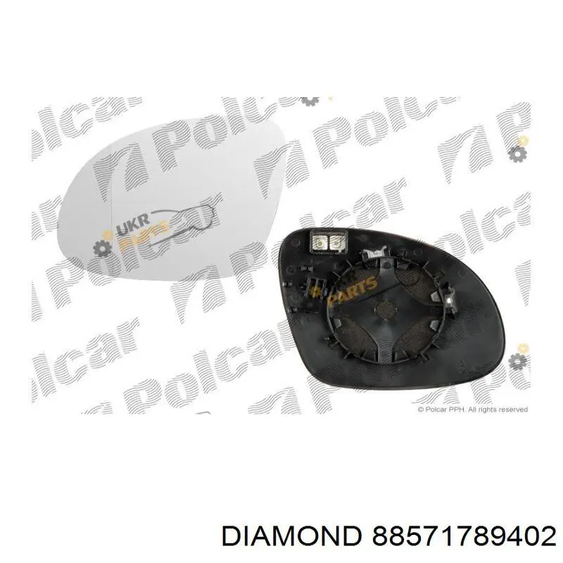 Compre 88571789402 Diamond/DPA Elemento espelhado do espelho de retrovisão esquerdo
