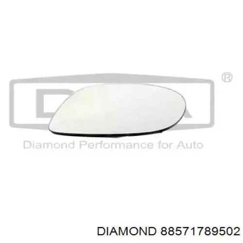 88571789502 Diamond/DPA Elemento espelhado do espelho de retrovisão direito