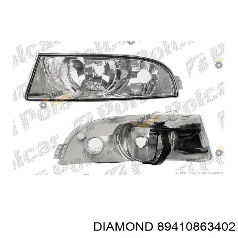 89410863402 Diamond/DPA Luzes de nevoeiro esquerdas