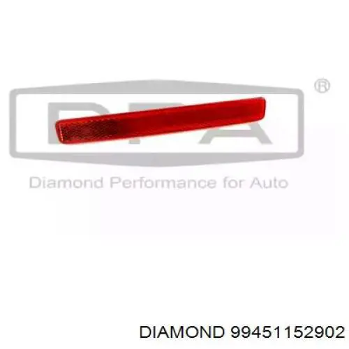 Retrorrefletor (refletor) do pára-choque traseiro esquerdo VW7E0945105 Wender