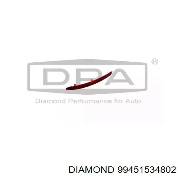 99451534802 Diamond/DPA Retrorrefletor (refletor) do pára-choque traseiro esquerdo