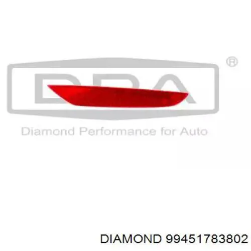 99451783802 Diamond/DPA Retrorrefletor (refletor) do pára-choque dianteiro direito