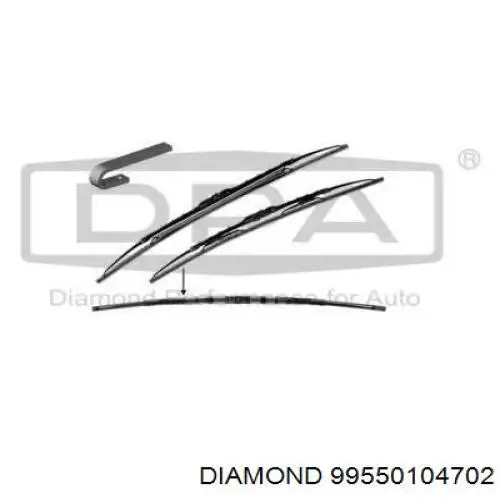99550104702 Diamond/DPA Limpa-pára-brisas de vidro traseiro